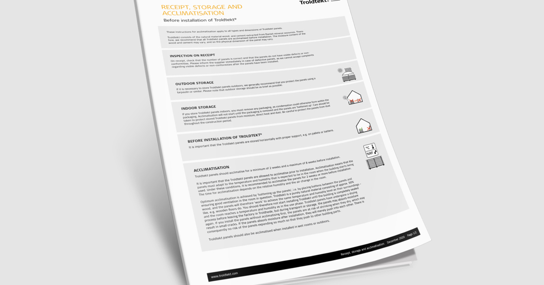 Installation instructions for Troldtekt acoustic solutions